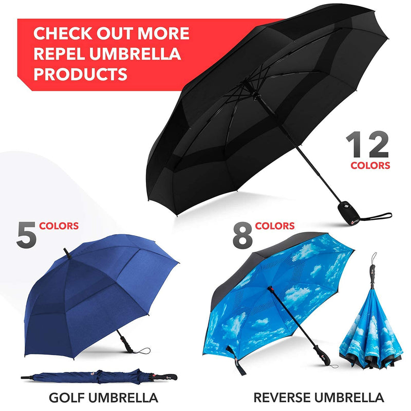 Repel Umbrella Windproof Travel Umbrella - Compact, Light, Automatic, Strong and Portable - Wind Resistant, Small Folding Backpack Umbrella for Rain - Men and Women - LeoForward Australia