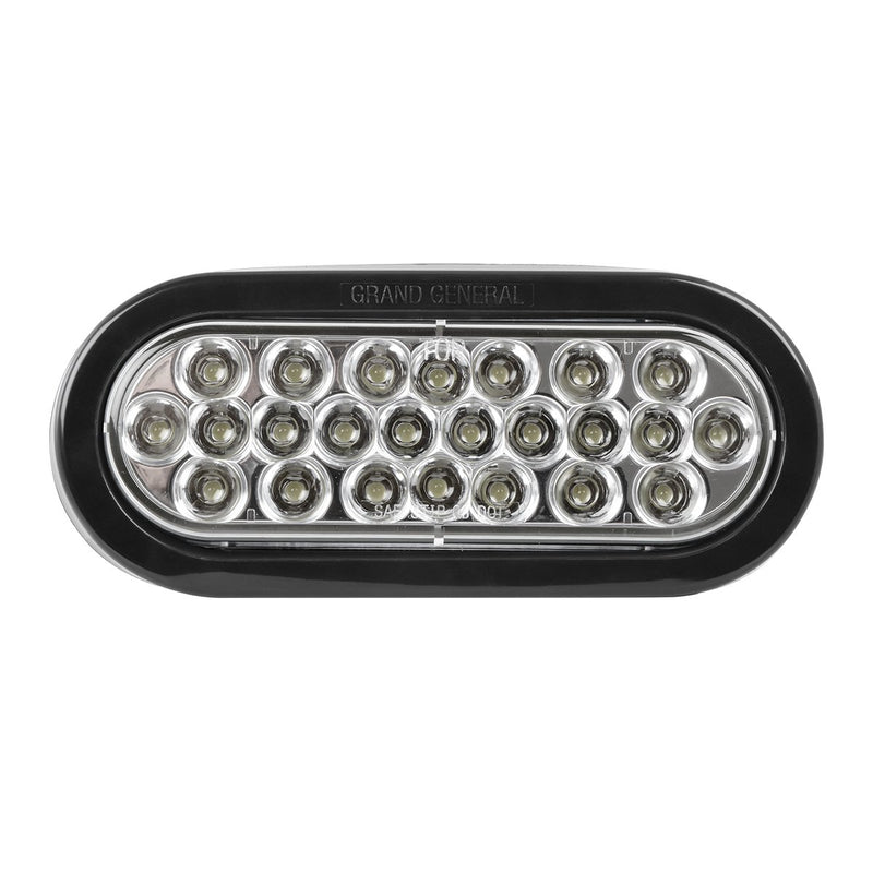  [AUSTRALIA] - GG Grand General 78224BP Pearl 6” Oval LED Stop/Turn/Tail Includes Light, Grommet and Pigtail for Trucks, Trailers, RV, Buses, Utility Vehicles Red/Clear