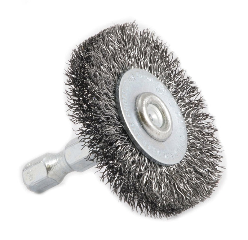  [AUSTRALIA] - Forney 72726 Wire Wheel Brush, Fine Crimped with 1/4-Inch Hex Shank, 1-1/2-Inch-by-.008-Inch