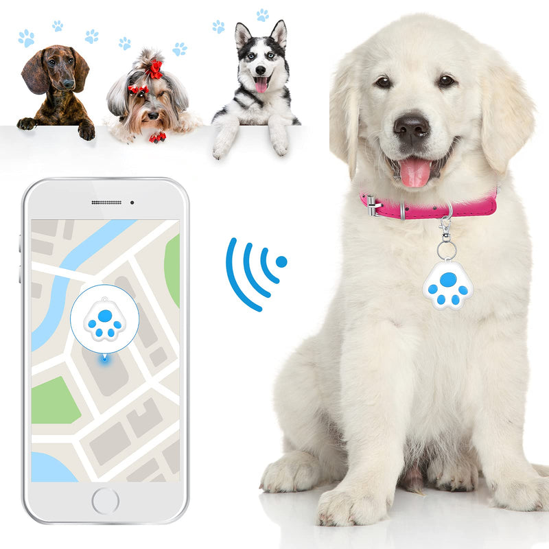  [AUSTRALIA] - 4 Pieces Smart Trackable Key Finders Pet Locator Keychains GPS Tracking Devices Smartphone Keychain Alarms Wallet Anti-Lost Tag Alarms for Kids Pets Cats Dogs Backpacks
