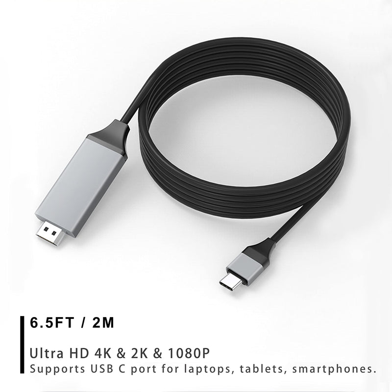 [AUSTRALIA] - USB C to HDMI Cable 6ft, Thunderbolt 3/4 HDMI Adapter 4K Compatible with MacBook Pro/Air, iPad Pro, ChromeBook, Surface Book, Galaxy S20 and More