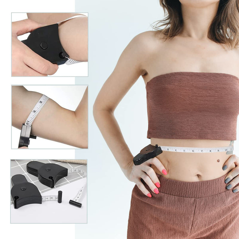  [AUSTRALIA] - 3PCS Retractable Body Measuring Tape Weight Loss Inch/cm, Soft Ruler and Automatic Measuring Tape for Body Cloth Men and Women