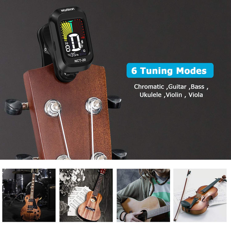 MARTISAN Clip-On Tuner for Guitar, Bass, Ukulele, Violin, Viola, Chromatic Tuning Modes,360 Degree Rotating, Fast & Accurate, Easy to Use - LeoForward Australia