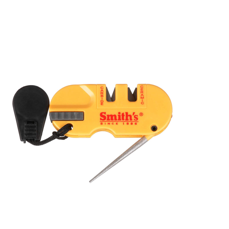 Smith's - S-50364 50364 Pocket Pal X2 Sharpener & Outdoors Tool Yellow - LeoForward Australia