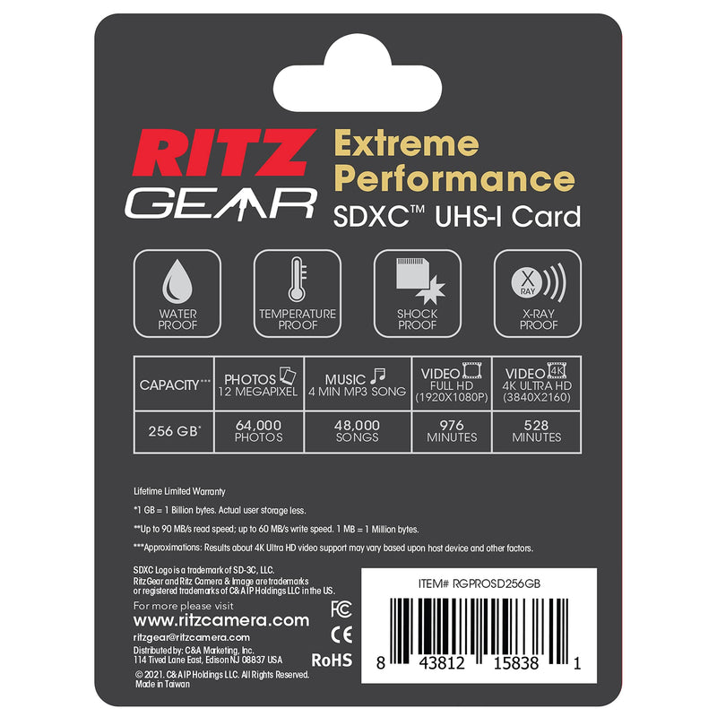  [AUSTRALIA] - Extreme Performance High Speed UHS-I SDXC 256GB SD Card 90/60 MB/S U3 A1 Class-10 V30 Memory Card for SD Devices That can Capture Full HD, 3D, and 4K Video as Well as raw Photography. 1 Pack