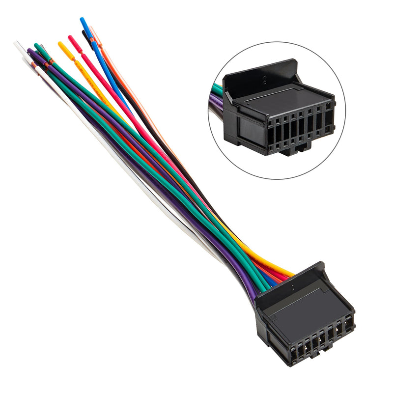  [AUSTRALIA] - NuIth 16 Pin Car Radio Wiring Harness for Pioneer AVIC AVH DEH Stereo, 16 Pin Wire Harness Connector for Pioneer Aftermarket DVD Nav Radio AVIC-X940BT, AVH-X2500BT, DEH-P770MP