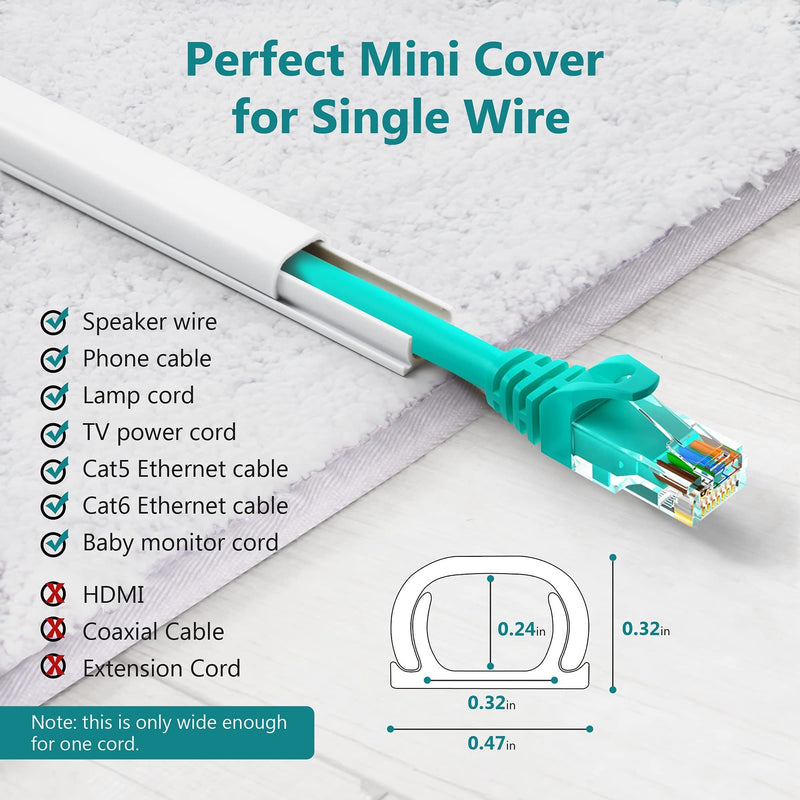  [AUSTRALIA] - ZhiYo Professional Server Rack Cable Management Raceway & 153in Mini Wire Hider Bundle