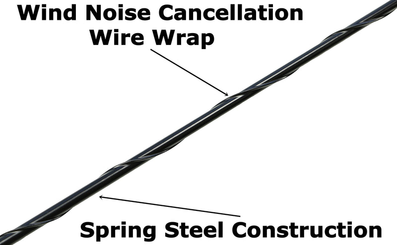  [AUSTRALIA] - AntennaMastsRus - 7 Inch Black Short Antenna is Compatible with Ford Five Hundred (2005-2007) - Spiral Wind Noise Cancellation - Spring Steel Construction - Stainless Steel Threading 7" INCH