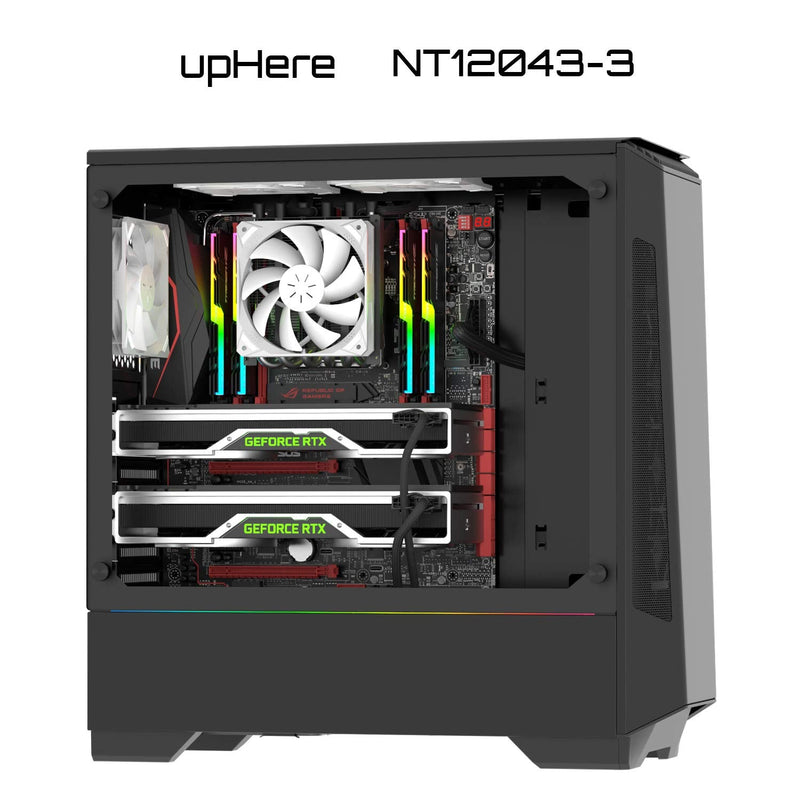  [AUSTRALIA] - upHere 120mm Case Fan White 3Pin High Airflow for Computer Cases Cooling,3-Pack,NT12043-3