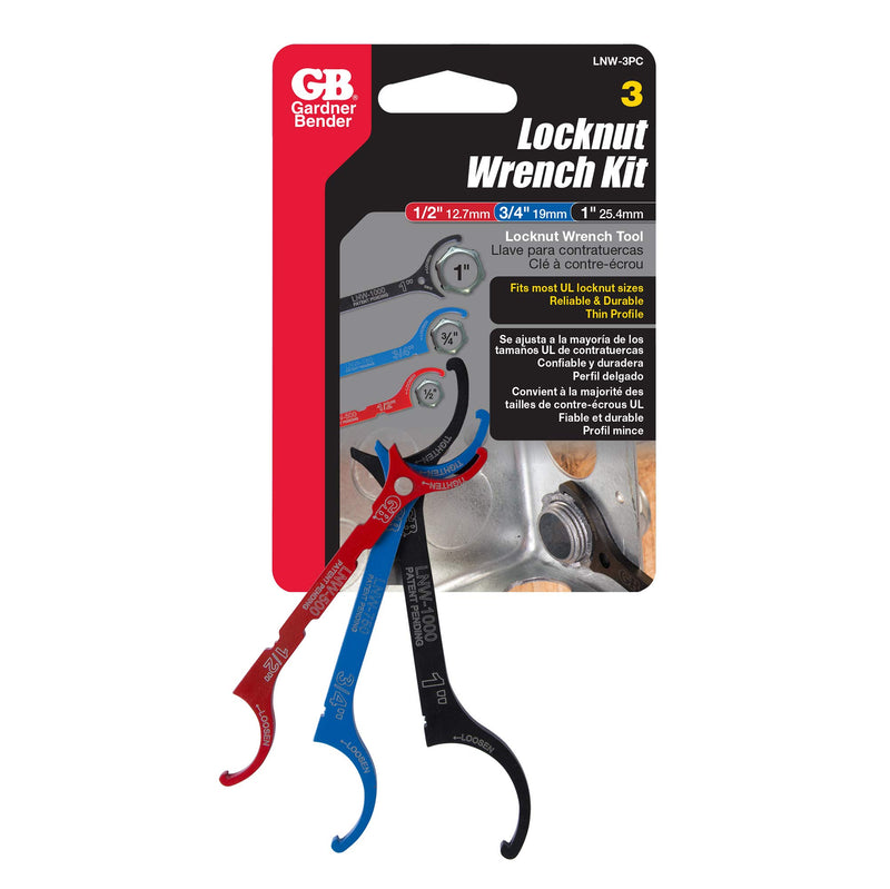 Gardner Bender LNW-3PC LNW locknut wrench, Assorted - LeoForward Australia