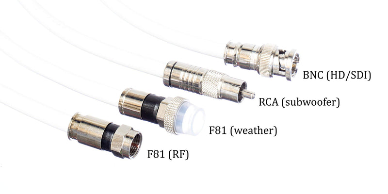 50' Feet, White RG6 Coaxial Cable (Coax Cable) with Connectors, F81 / RF, Digital Coax - AV, Cable TV, Antenna, and Satellite, CL2 Rated, 50 Foot - LeoForward Australia