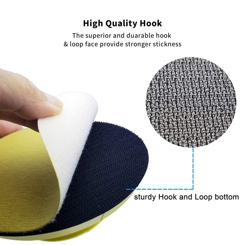  [AUSTRALIA] - VIBRATITE 5 Inch Hook and Loop Round & Mouse Hand Sanding Block, Ideal for Woodworking, Furniture Restoration, Home and Automotive Body,Sanding Pad Hook Backing Plate for Sanders or Polishers,2PCS 5" Round + Mouse