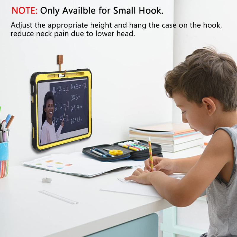  [AUSTRALIA] - YIMIKOL Kids Case for ipad 10th Generation 2022, ipad 10.9 inch Slim Heavy Duty Shockproof Rugged Protective Cover with Built-in Stand for iPad 10th Gen 10.9'' for Boys Girls, Black+Gold