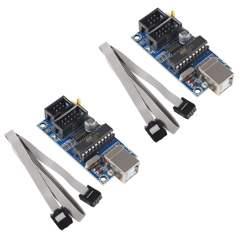  [AUSTRALIA] - DWEII 2PCS USBTiny USBtinyISP AVR ISP Programmer 6/10 Pin Bootloader for Arduino UNO MEGA