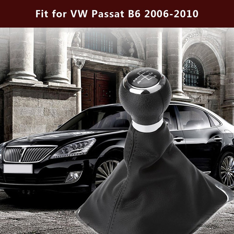  [AUSTRALIA] - Keenso 5 Speed Car Gear Shift Knob Gearstick Gaiter Boot Frame Kit Dustproof Cover for VW Passat B6 2006-2010