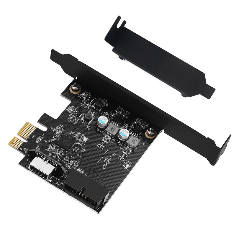  [AUSTRALIA] - 19 Pin USB3.0 + Type-E 5Gbps PCI Express Card USB Front Panel Adapter for Windows/Mac OS/Linux Desktop PC(for Front Panel USB A USB C) USB3.0 19Pin+TypeE PCIe Card