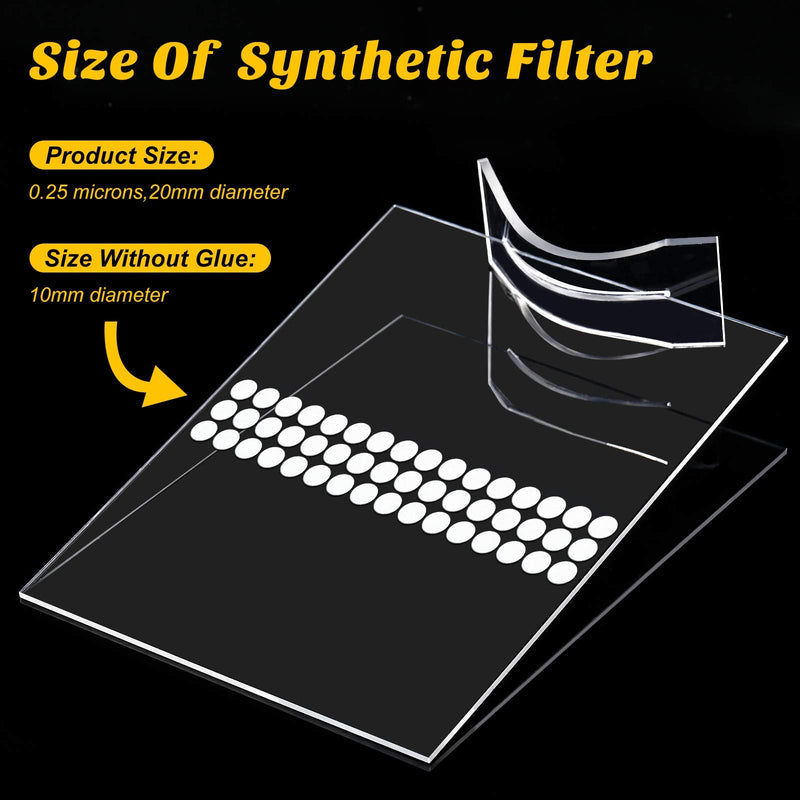  [AUSTRALIA] - 96 Pieces Synthetic Filter Paper Stickers 20 mm Filter Patch Sticker 0.25 µm Filter Paper Circles for Mushroom Cultivation Wide Mouth Jar Lids