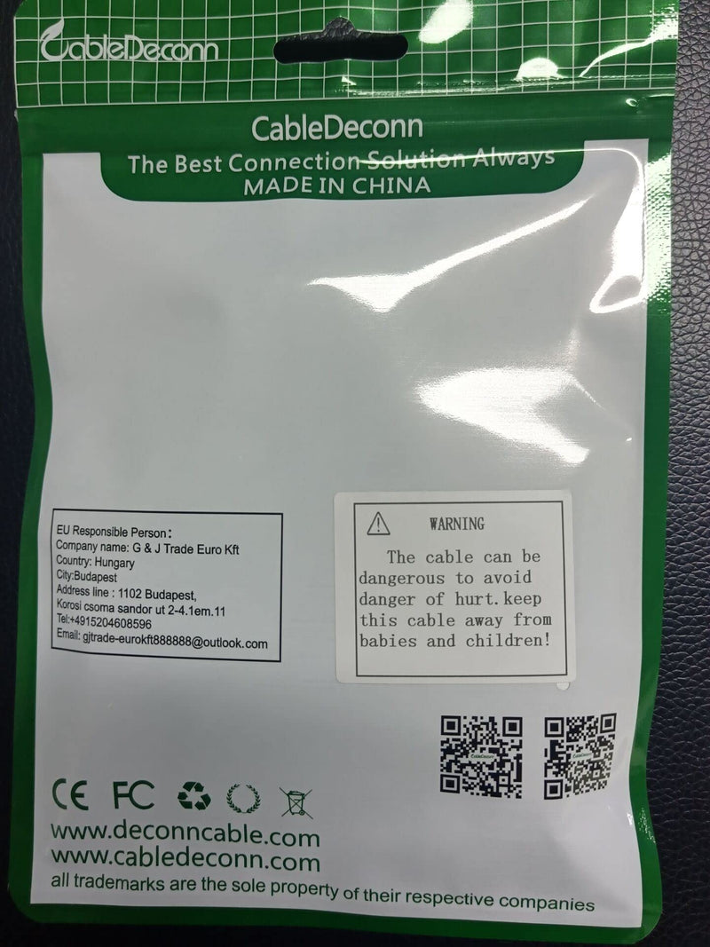  [AUSTRALIA] - CABLEDECONN 3M 10FT Mini DP to DisplayPort 8K Cable 8K(7680x4320)@60Hz 4K@144Hz DisplayPort 1.4 Bi-Directional Transmission DisplayPort to Mini DisplayPort 8K Cable