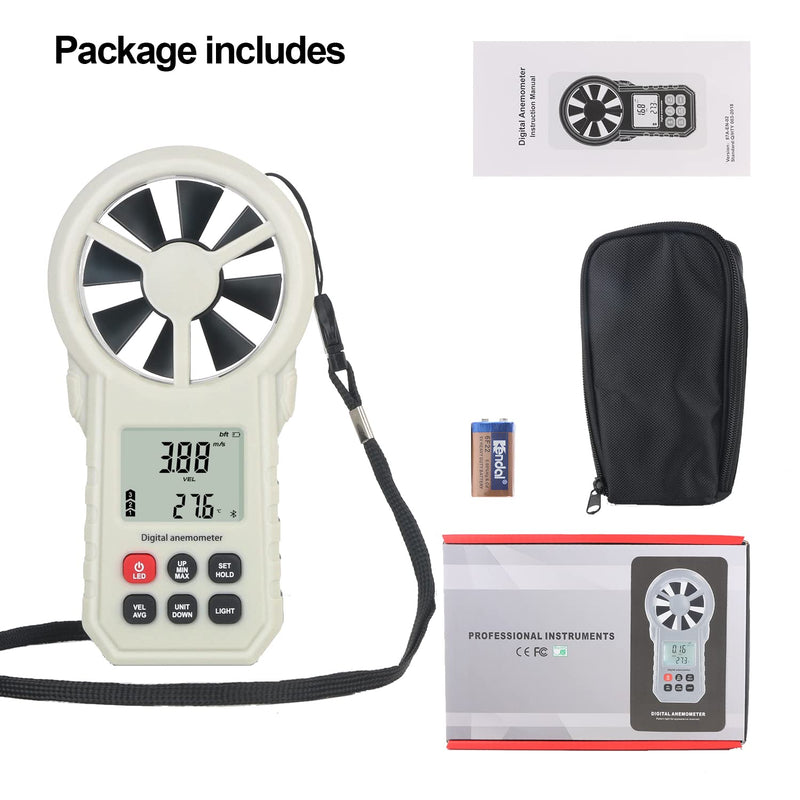  [AUSTRALIA] - Digital Anemometer Anemometer, Portable Air Flow Meter, CFM Meter for HVAC Fan/Shooting/Drone, Air Flow Speed Meter with Wind Temperature/Humidity Sensor-Gray Black.(APP)