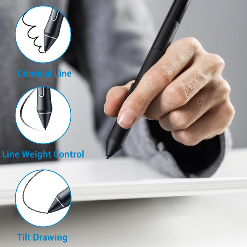  [AUSTRALIA] - Standard Pen Nibs for WACOM,12pcs Black Replacement Refill Pen Tips for Wacom Intuos Pro,Wacom IMobileStudio Pro,Wacom Cintiq Pro,Wacom Citiq16(with Removal Ring)