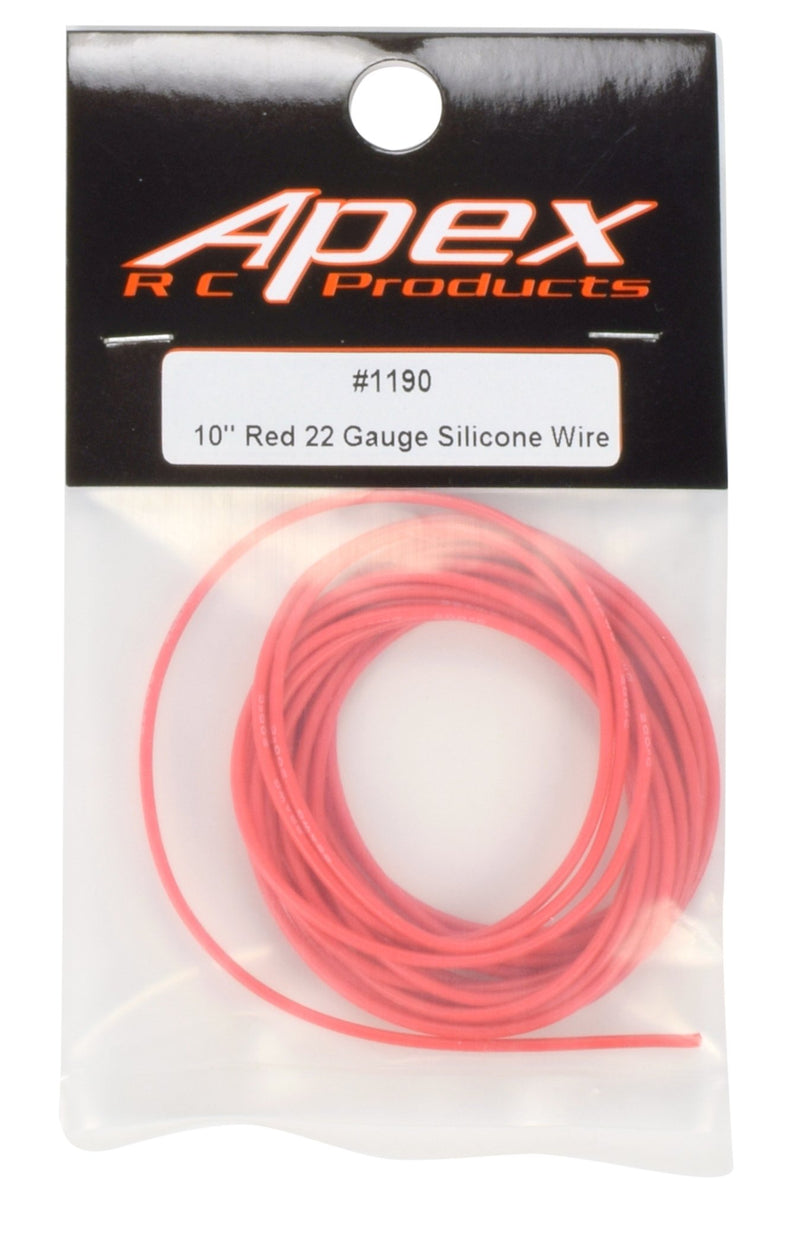 Apex RC Products 10' Red 22 Gauge Super Flexible High Strand Battery / Motor Silicone Insulated Copper Wire #1190 - LeoForward Australia