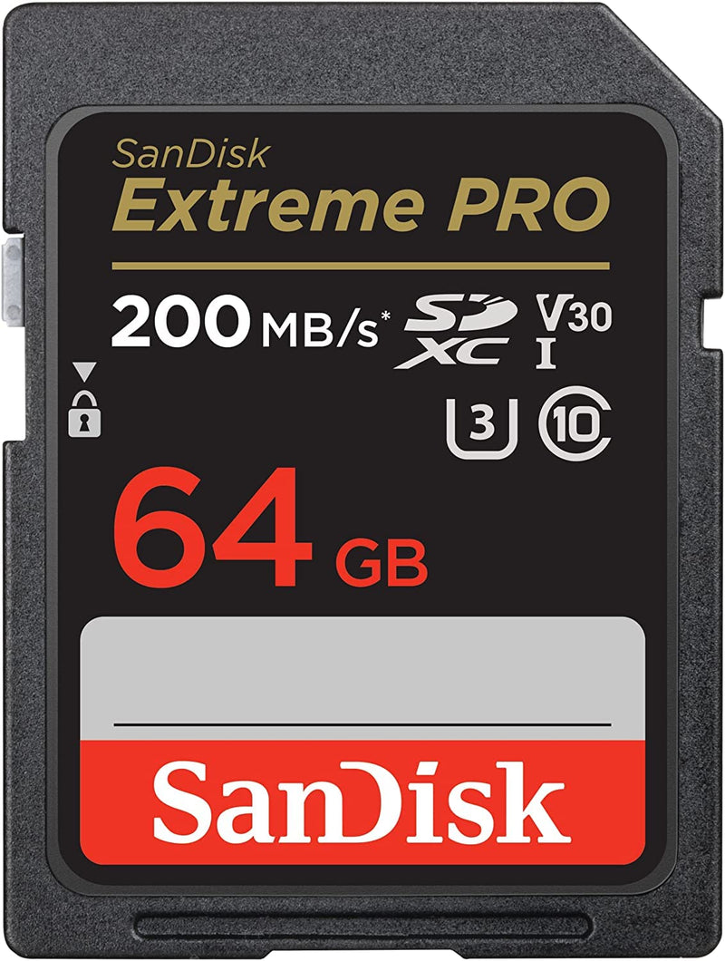  [AUSTRALIA] - SanDisk 64GB SDXC SD Extreme Pro Memory Card Bundle Works with Canon EOS Rebel T5, T5i, T6, T6i, T7, T7i Digital DSLR Camera 4K (SDSDXXU-064G-GN4IN) Plus 1 Everything But Stromboli Multi-Slot Reader