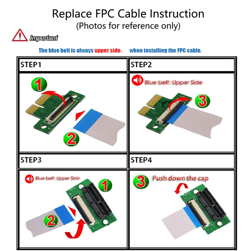  [AUSTRALIA] - Pci Express Riser Cable x1pcie Riser Cable  PCI-e PCI Express 36PIN 1X Extension Cable(90 Degrees Direction) blue