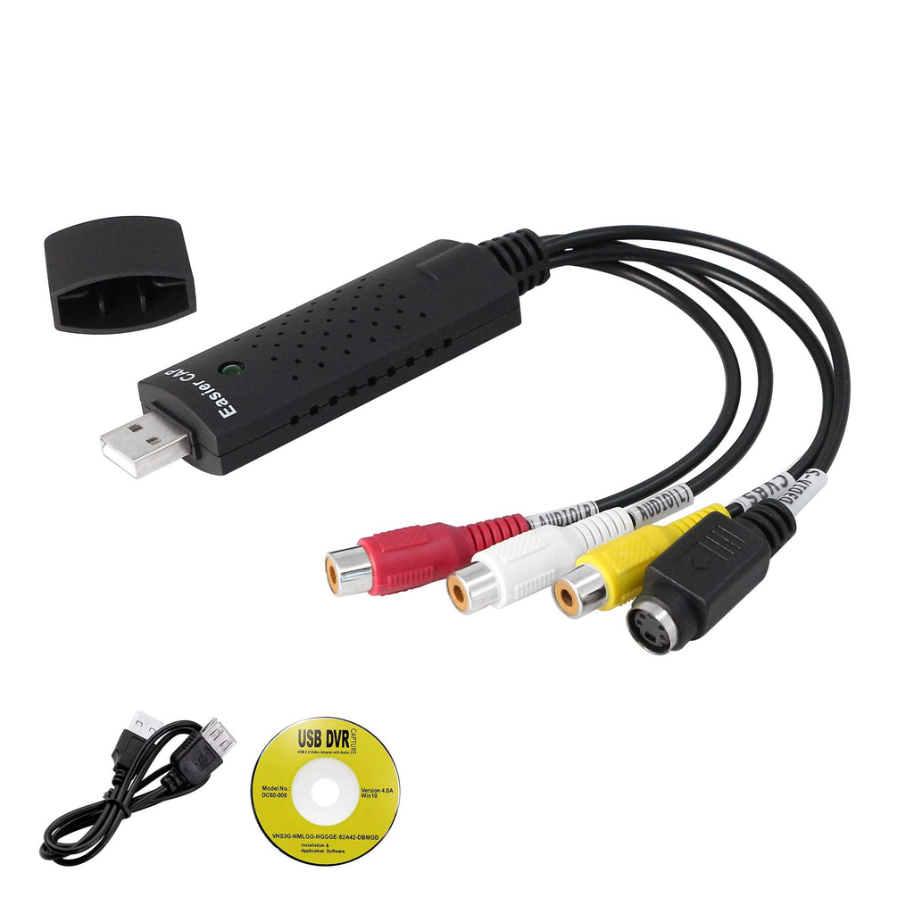  [AUSTRALIA] - YACSEJAO Digital USB 2.0 Video Capture Card Converter,USB 2.0 Video Adapter with Audio for Windows Xp, 2000, Vista, Window 7, Window 8