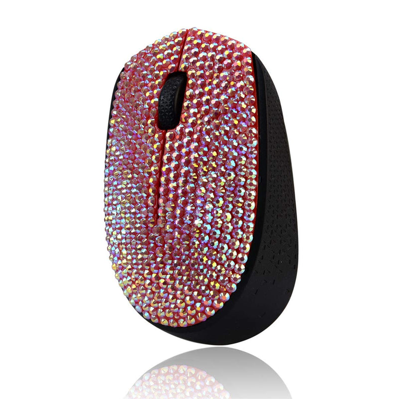  [AUSTRALIA] - SA@ Brand Luxury Bling Dazzle Jeweled Rhinestone Crystal Wireless Mouse for Computers and Laptops Office (M170 Pink) M170 Pink