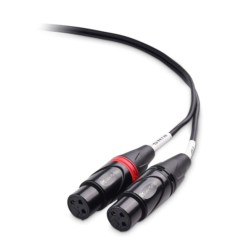  [AUSTRALIA] - Cable Matters 3.5mm 1/8 Inch TRS to 2 XLR Cable 6 ft, Male to Female Aux to Dual XLR Breakout Cable