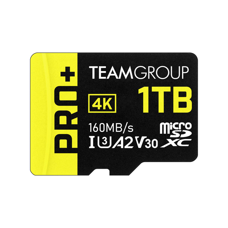  [AUSTRALIA] - TEAMGROUP A2 Pro Plus Card 1TB Micro SDXC UHS-I U3 A2 V30, R/W up to 160/110 MB/s for Nintendo-Switch, Steam Deck, Gaming Devices, Tablets, Smartphones, 4K Shooting, with Adapter TPPMSDX1TIA2V3003 PRO PLUS A2 U3 V30