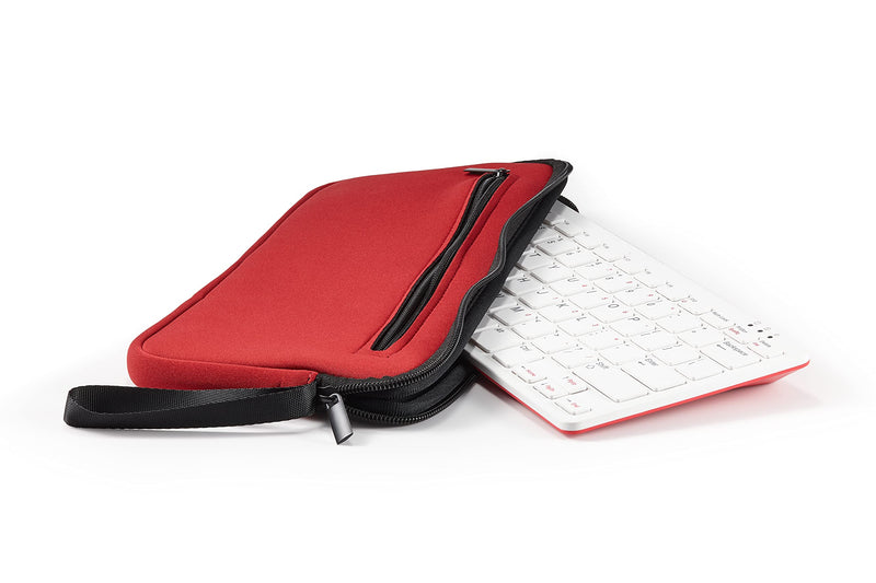  [AUSTRALIA] - Vilros Neoprene Case/Sleeve for Raspberry Pi 400 with Accessory Storage Pocket (Red) Red