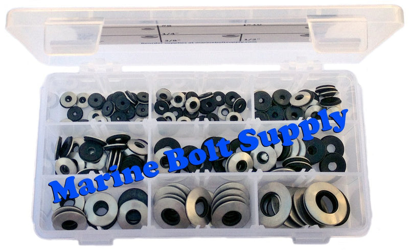  [AUSTRALIA] - Stainless Steel Neoprene Bonded Sealing Washer Assortment Kit - Marine Bolt Supply 8-111428