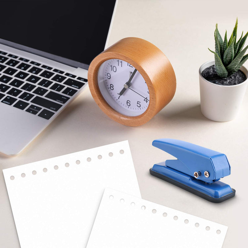  [AUSTRALIA] - Single Handheld 1/4 Inches Hole Puncher, 20 Sheet Punch Capacity Metal Hole Punch with Skid-Resistant Base for Paper, Chipboard, Art Project, Blue