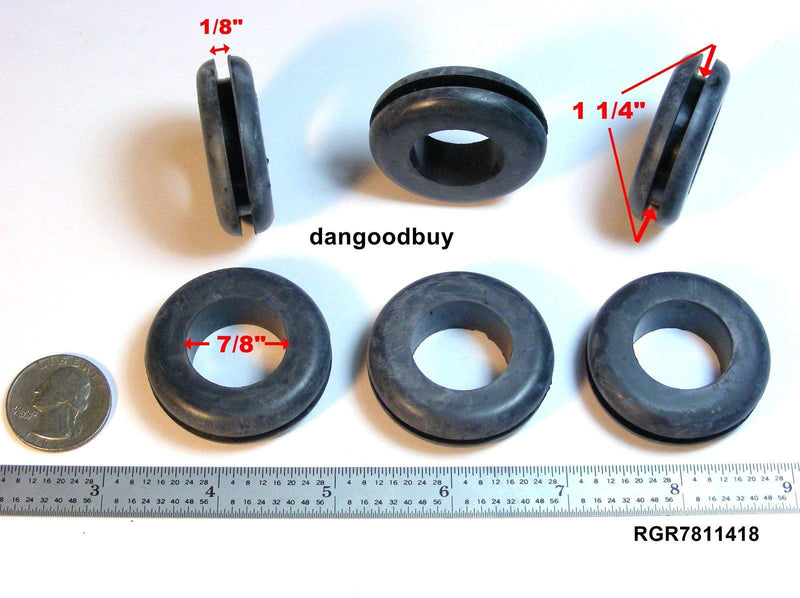  [AUSTRALIA] - 4 Pack - Rubber Grommets Fits 1 1/4" Inch Opening in 1/8" Thick Panel Has 7/8" Inner Hole