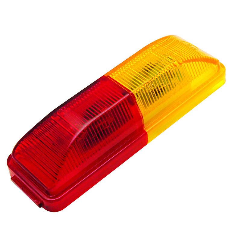  [AUSTRALIA] - Kaper II Auxiliary Light incandescent, amber / red, 4.08" X 1.08" Rating: Rated: p2 pc 99 mount: fender mount only connection: standard 2-pole plug lens color: red/amber tested voltage: 12.8 Volts Lamp: 2 bulb, #194 lens material: polycarbonate lens ho...