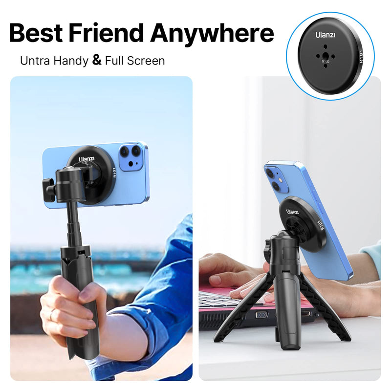  [AUSTRALIA] - ULANZI R101 1/4" Mount for MagSafe Lightweight and Compact, Magnetic Tripod Adapter Only for iPhone13/12 Pro/Pro Max/Mini, Magsafe Case/Cover, Tripod, Selfie Stick, Live Broadcast Tripod