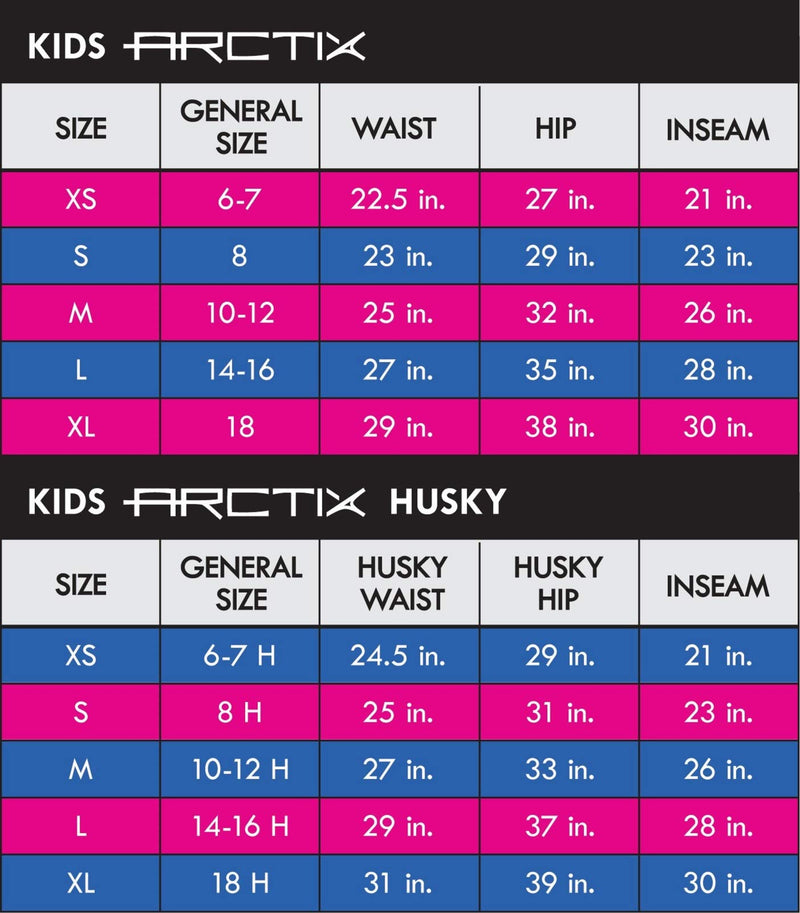 Arctix Kids Insulated Snow Bib Overalls Kids Husky X-Small Husky Black - LeoForward Australia