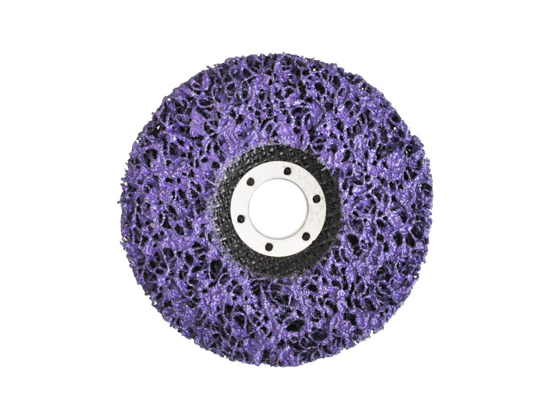  [AUSTRALIA] - Pack of 5 cleaning disc coarse cleaning disc CSD Ø 115mm CBS for angle grinder Clean Strip Disc Premium Purple nylon fabric disc