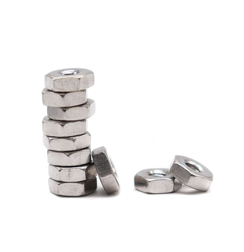  [AUSTRALIA] - binifiMux 100pcs #6-32 304 Stainless Steel Hex Nuts Lock Nuts #6-32 100pcs