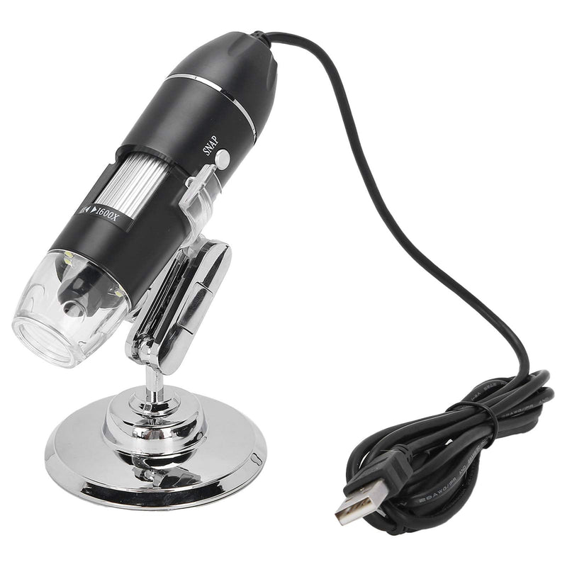  [AUSTRALIA] - CiCiglow Digital USB Microscope 1600X 8LED Portable Digital Electronic Microscope with Stand Compatible for Windows 7, for Windows 10/10.13