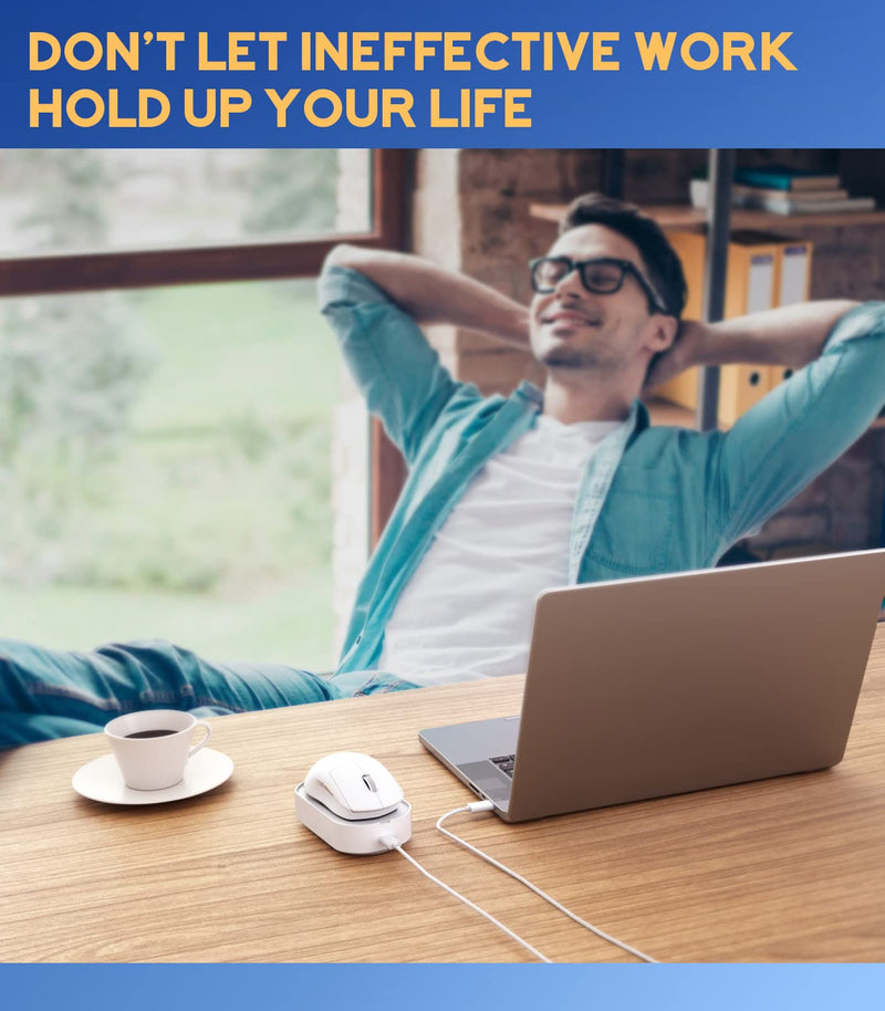 [AUSTRALIA] - BNING Mouse Mover Device to Keep Mouse Moving, Mouse Jiggler Undetectable, No Software Required with ON/Off Switch Mouse Shaker, Automatic Undetectable, Work from Home Must Haves (Boho) Boho