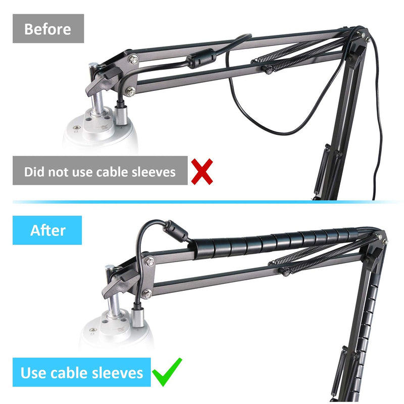  [AUSTRALIA] - Mic Stand For Fifine K670 670B, Boom Arm with Windscreen and Cable Sleeve Compatible with Fifine USB Podcast Microphone, Professional Adjustable Suspension Boom Scissor Mic Stand by YOUSHARES