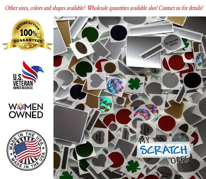 My Scratch Offs 1 Inch Silver Square Scratch Off Sticker Labels - 500 Pack - LeoForward Australia