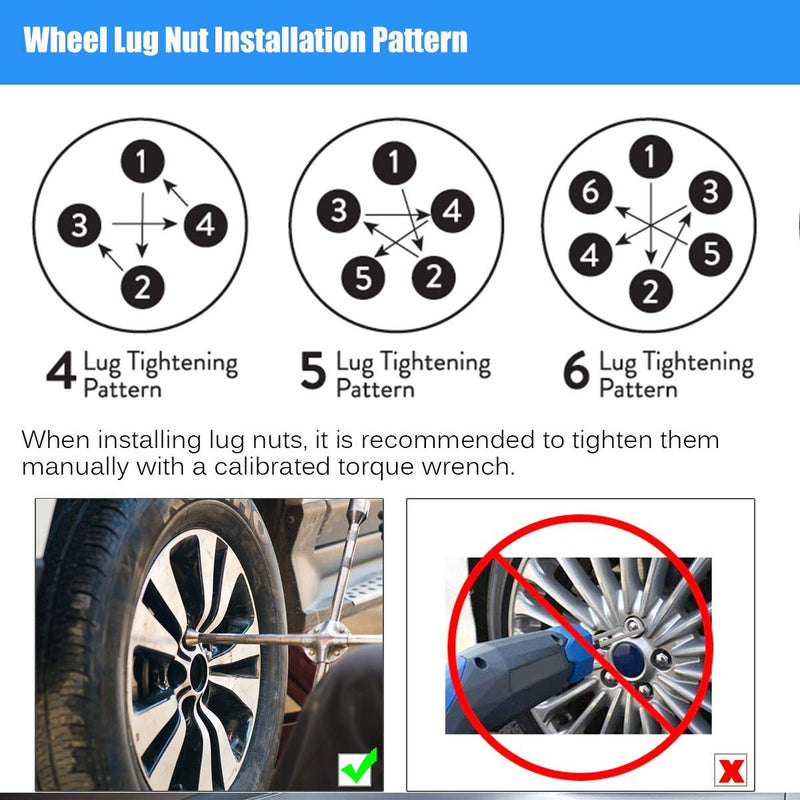  [AUSTRALIA] - NPAUTO Wheel Lug Nuts 1/2 x 20 Black, for Ford Mustang, F-150, Explorer, Jeep Commander, Wrangler, Liberty, Grand Cherokee, Bulge Acorn Spline 1.38" Tall with 1 Lug Nut Key, Pack of 20+1Pc