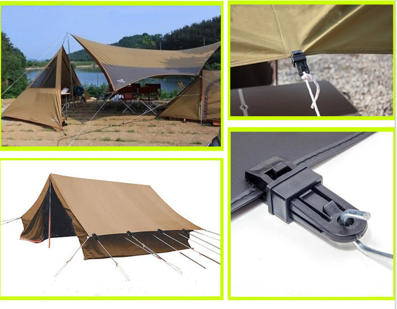  [AUSTRALIA] - 12pcs Clamp Tarp Clips Awning Clamp Set Trap Clips Jaw Tent Snaps hangers Camping Clamp Clips Tent Tighten Lock Grip For Outdoors Camping Farming Garden