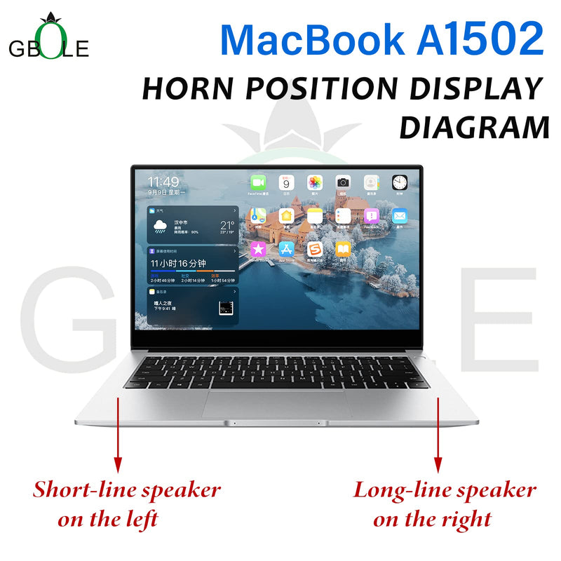 [AUSTRALIA] - GBOLE A1502 Speakers Internal Left+Right Internal Speakers for MacBook Pro Retina A1502 2013 2014 2015