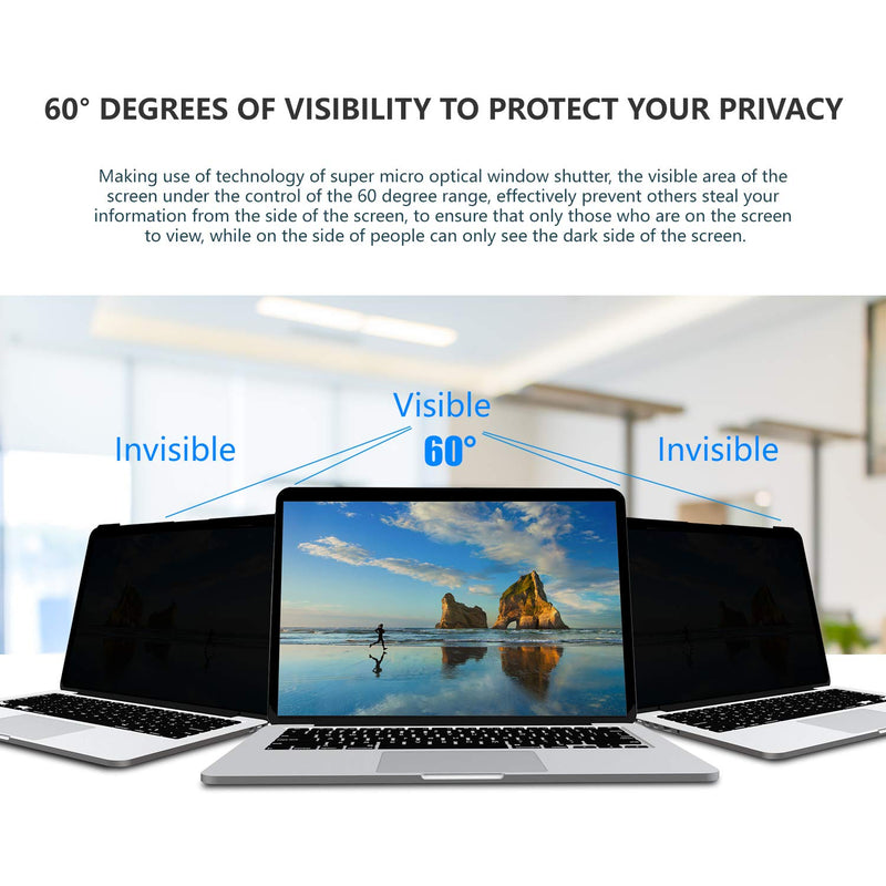  [AUSTRALIA] - Hanging 15.6 Inch Privacy Screen for Widescreen Laptop (16:9 Aspect Ratio) Hanging 15.6'' Black for Hanging Widescreen Laptop