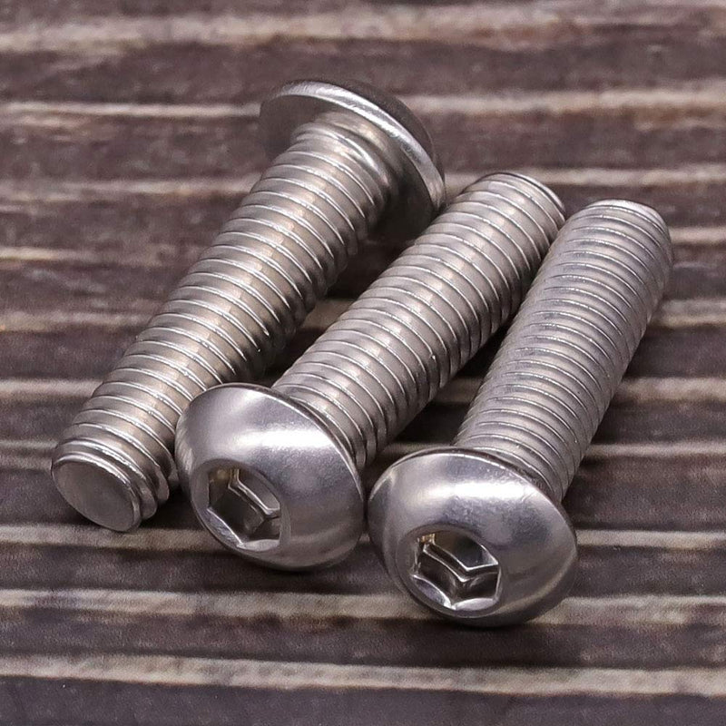  [AUSTRALIA] - 5/16-18 x 1-1/2" Button Head Socket Cap Bolts Screws, 304 Stainless Steel 18-8, Full Thread, Coarse Thread, Allen Hex Drive, 20 PCS 5/16-18 x 1-1/2"