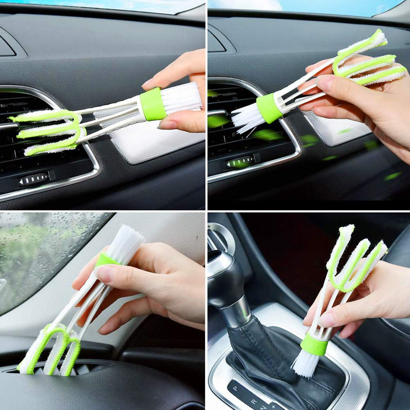  [AUSTRALIA] - Hicdaw 13Pcs Detailing Brush Set Car Cleaner Brush Set for Cleaning Car Motorcycle Interior, Exterior,Leather, Air Vents